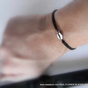 Silver Real Coffee Bean Bracelet on Sterling Silver 925. image 3