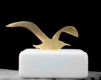 Home decor Modern art small statue sculptures. Minimalist Sea gull Figurine. Symbol of purpose and opportunity  gift for her