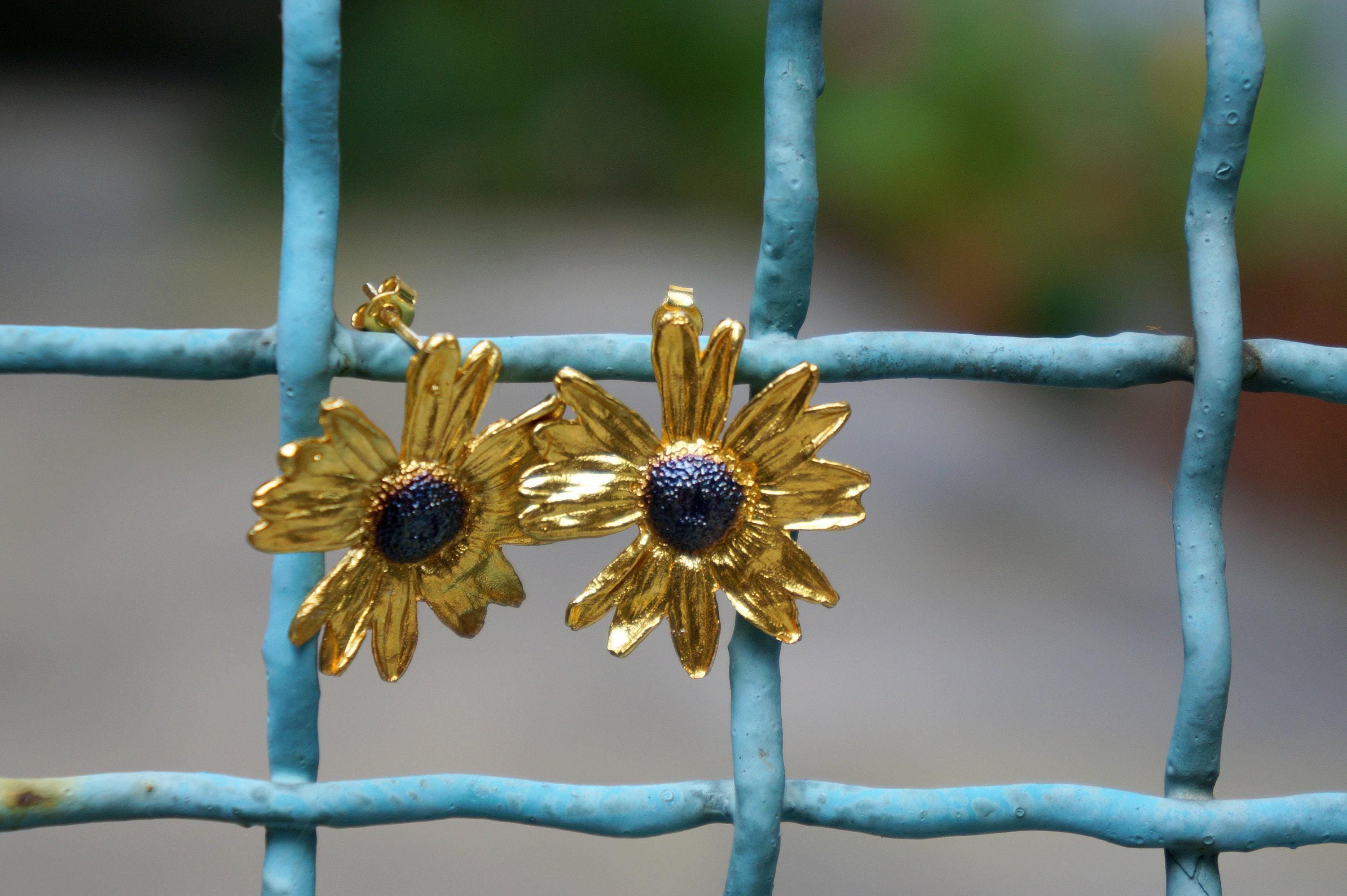 VONALA Orecchini A Perno In Argento 925 A Forma Di Girasole, Placcati Oro Bianco, Gioielli Donna, Regalo Per Compleanno O Festa Della Mamma