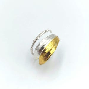 Special boho ring in Sterling silver 925. Olive Branch and leaf Ring. Unique handmade jewelry. Adjustable or fixed size .