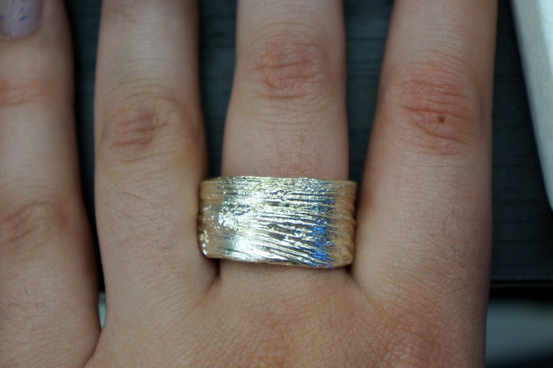Gift Bitter Orange Ring Gift for Girlfriend Wide Band Sterling Silver Ring Rings For Women Gift for Her Adjustable Ring Wide Ring