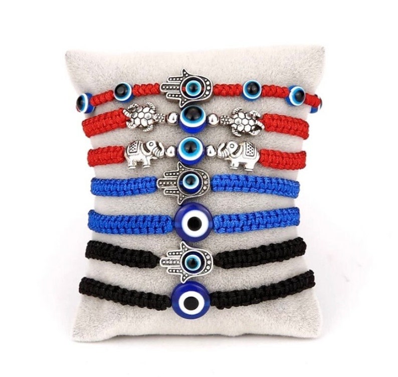 Evil Eye Bracelet, RAKHI Brother, Raksha Bandhan, Blue Eye, Red String Bracelet, Good Luck Hamsa NAZAR Elephant Turtle,Protection Jewelry 
