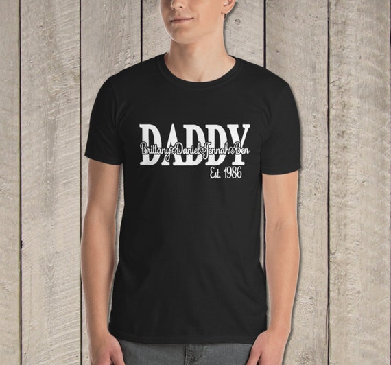 dad shirt kids name kids names shirt dad gift from kids | Etsy