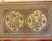 Vintage Framed Burmese Kalaga Tapestry