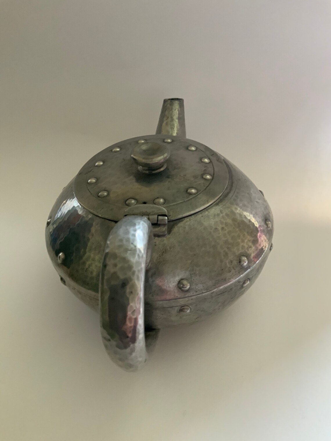 Arts & Crafts Hammered Pewter Tea Set. Etsy