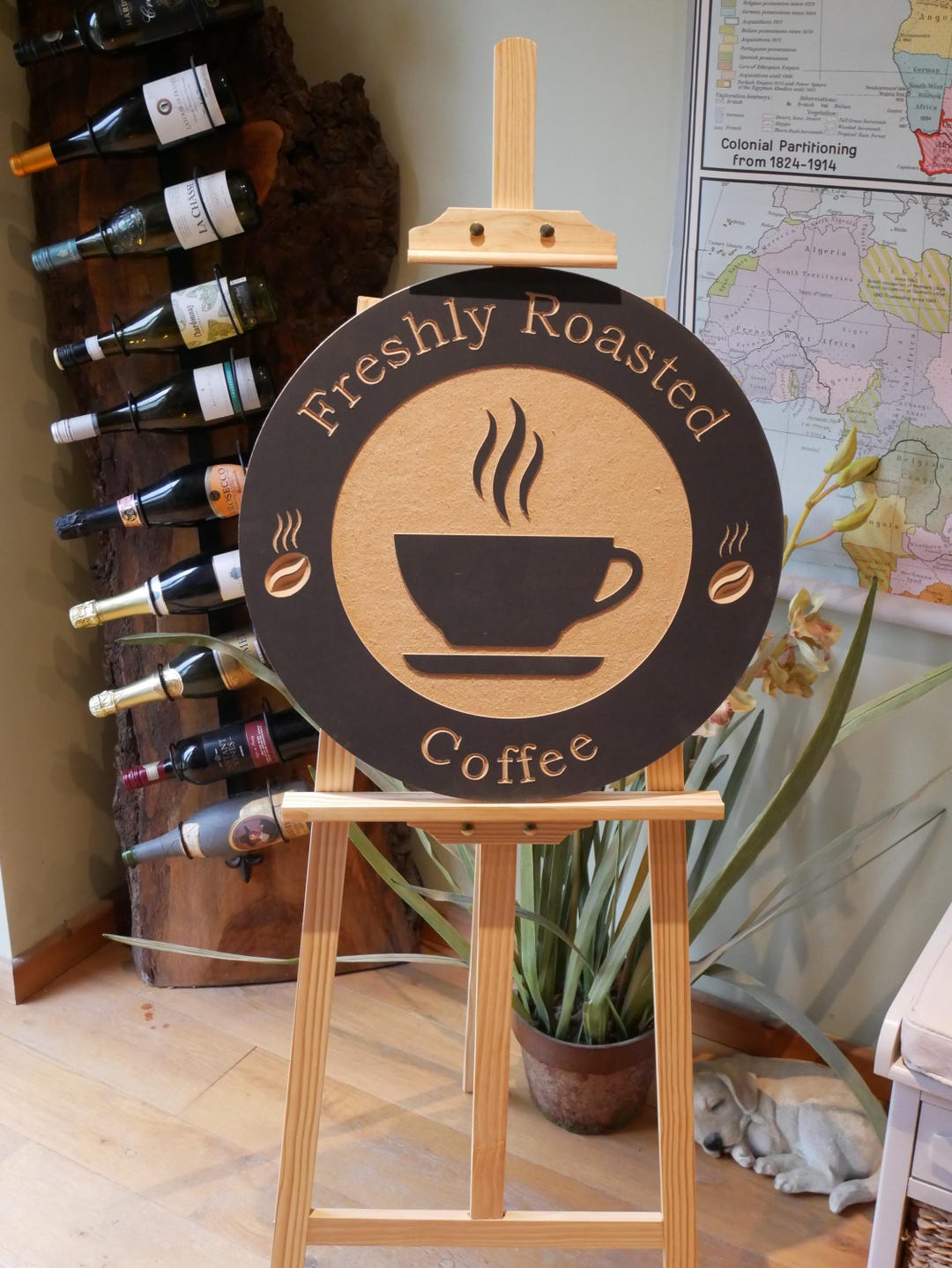 Custom CNC Engraved Wood Sign: Rustic Cafe, Bar, Retail Display - Etsy UK