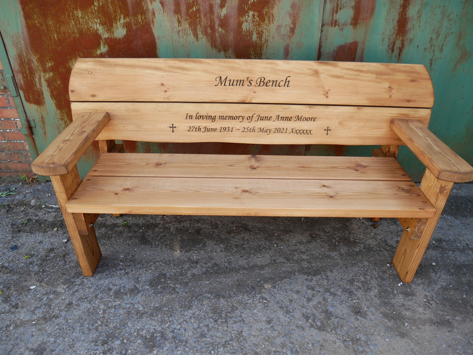 Memorial Garden Bench Etsy