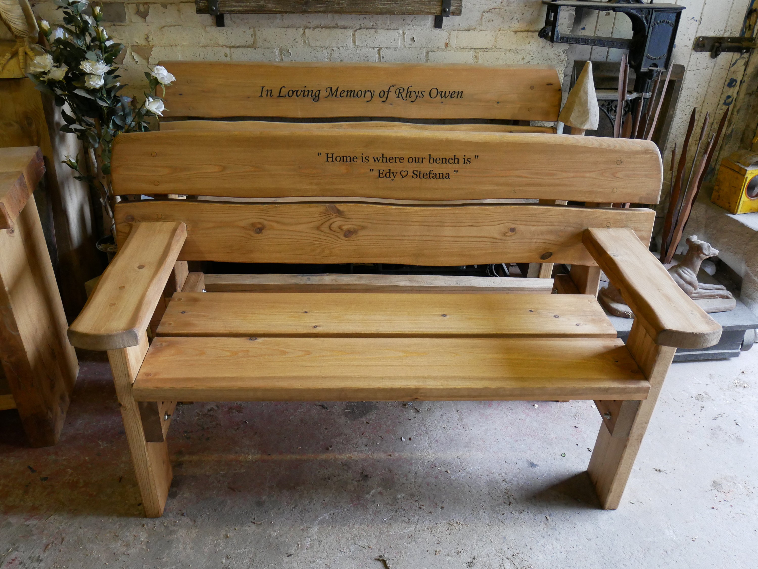 Wedding gift personalised garden bench Etsy