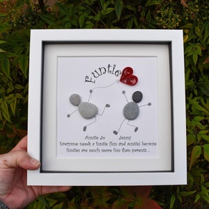 Gift for Funtie, Fun Gift for Auntie, Auntie pebble picture, Pebble Art, Fun gift for Aunt, Gift for Aunt, Personalised Gift for Auntie