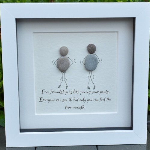 Pebble Art Friends. Best Friend Pebble Art Picture. Etsy