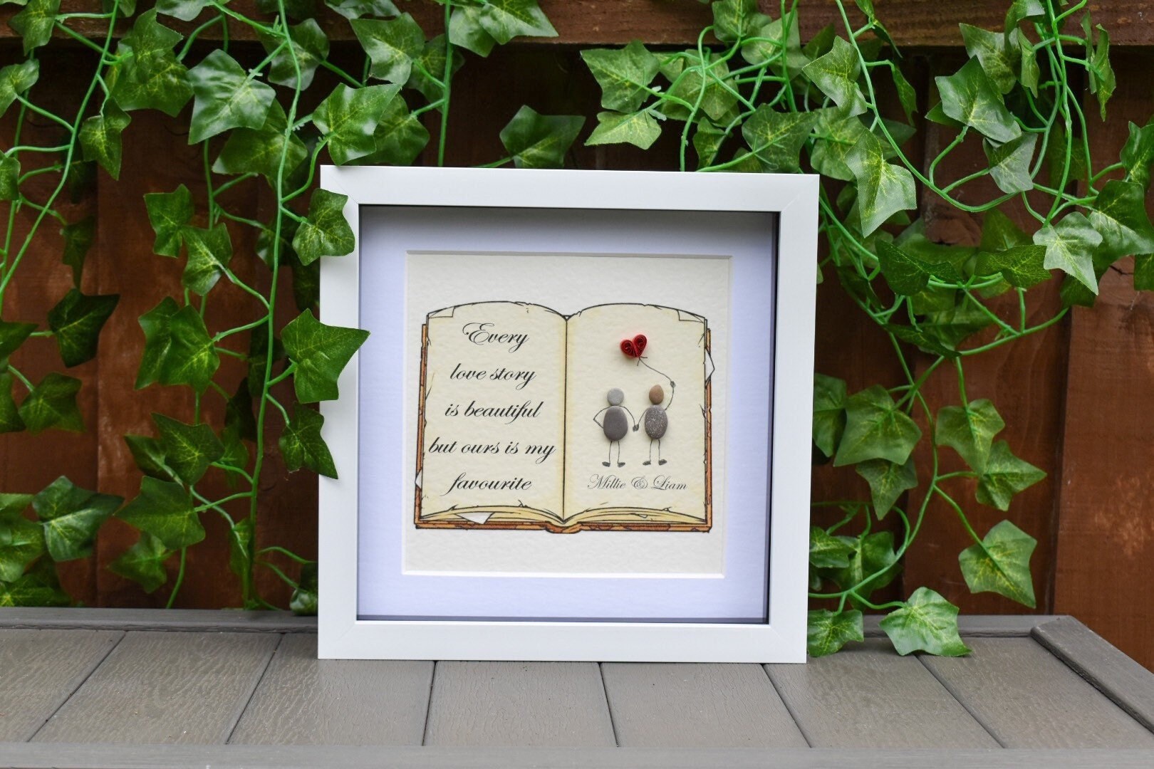Custom Wedding Anniversary Stone With Love Story Gift For Partner