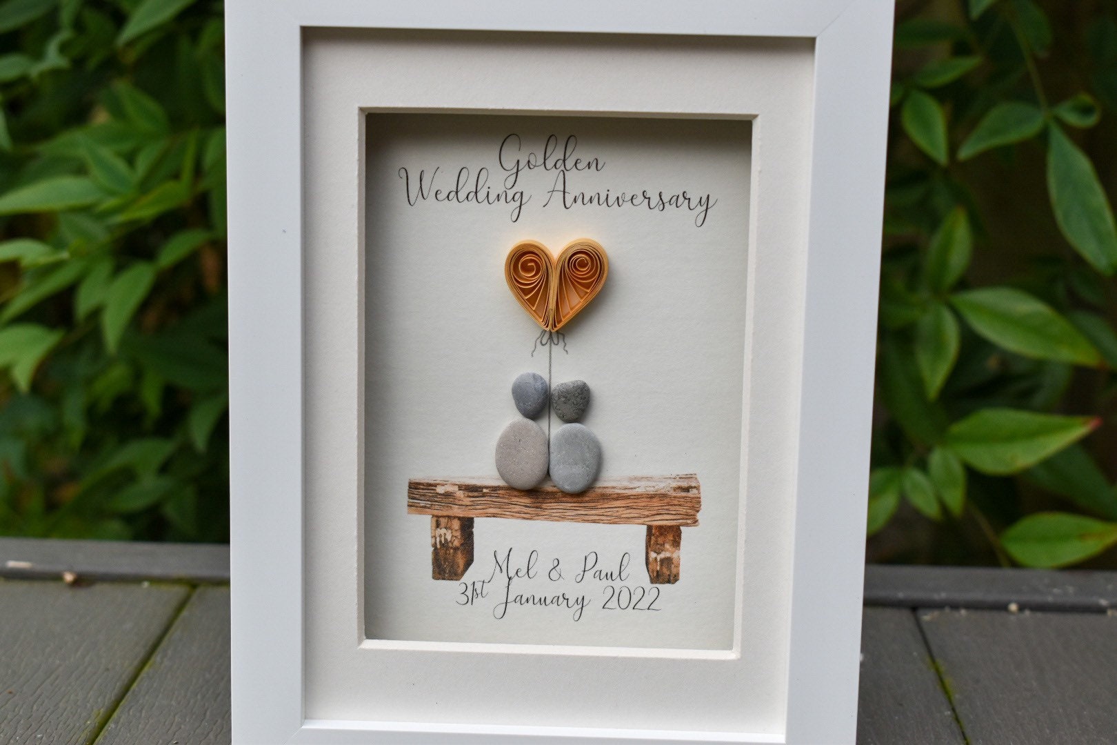 Golden Wedding Anniversary Gift 50th Wedding Anniversary Etsy UK