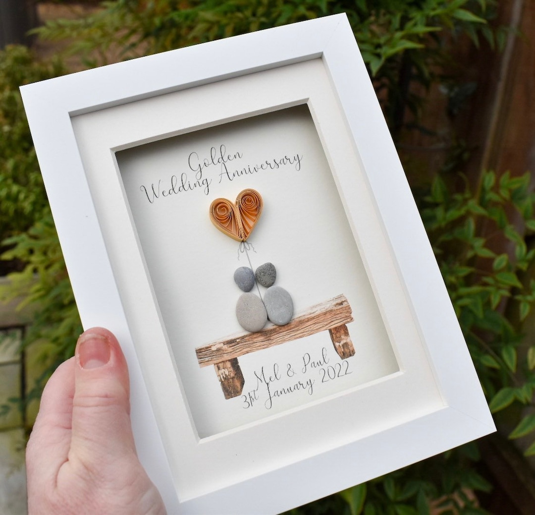 Golden Wedding Anniversary Gift 50th Wedding Anniversary - Etsy UK