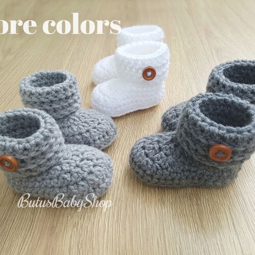 Baby Booties Baby Shoes Cuff Booties Crochet  Newborn Socks Boys Girls Baby Shower Gift for baby