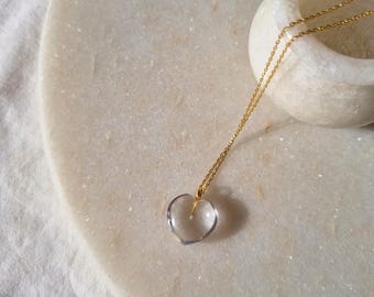クリアクォーツ ハートネックレス | 925スターリングシルバー