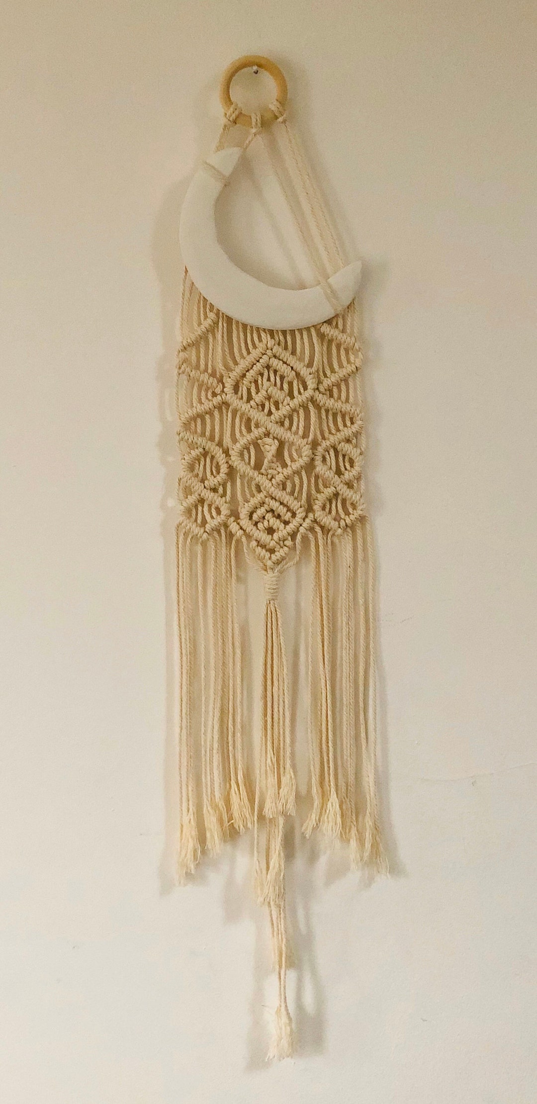 Handmade Moon Macrame Wall Hanging Tapestry Etsy
