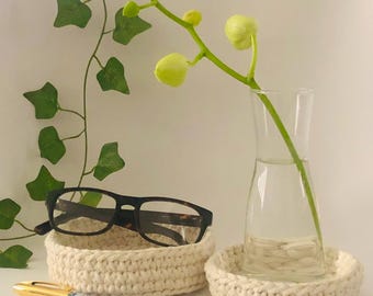 Handmade Cotton Crochet Bowl | 100% Natural Material