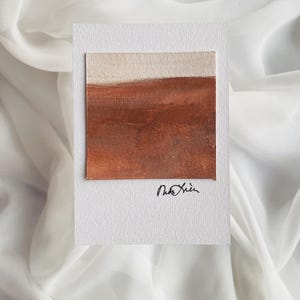 N°1. Carte originale de peinture à l'aquarelle. Personnalisez-le avec le texte de votre choix. Mini-art. Cadeau. Carte de voeux. Carte postale. 2,9 x 4,1 pouces