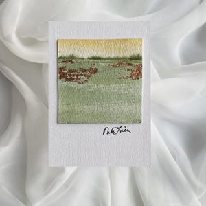 N°3. Carte originale de peinture à l'aquarelle. Personnalisez-le avec le texte de votre choix. Mini-art. Cadeau. Carte de voeux. Carte postale. 2,9 x 4,1 pouces