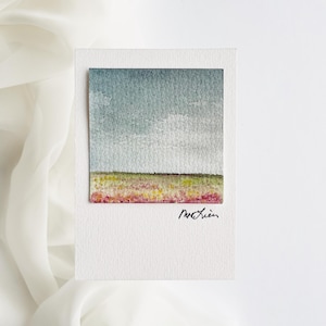 N°14. Carte originale de peinture à l'aquarelle. Personnalisez-le avec le texte de votre choix. Mini-art. Cadeau. Carte de voeux. Carte postale. 2,9 x 4,1 pouces