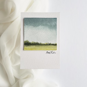 N°12. Carte originale de peinture à l'aquarelle. Personnalisez-le avec le texte de votre choix. Mini-art. Cadeau. Carte de voeux. Carte postale. 2,9 x 4,1 pouces