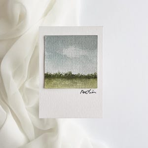 N°11. Carte originale de peinture à l'aquarelle. Personnalisez-le avec le texte de votre choix. Mini-art. Cadeau. Carte de voeux. Carte postale. 2,9 x 4,1 pouces