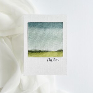 N°9. Carte originale de peinture à l'aquarelle. Personnalisez-le avec le texte de votre choix. Mini-art. Cadeau. Carte de voeux. Carte postale. 2,9 x 4,1 pouces