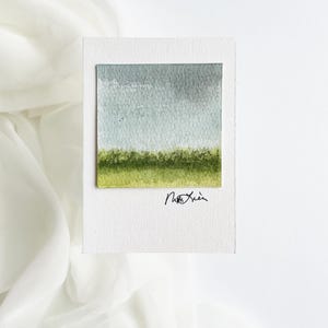 N°10. Carte originale de peinture à l'aquarelle. Personnalisez-le avec le texte de votre choix. Mini-art. Cadeau. Carte de voeux. Carte postale. 2,9 x 4,1 pouces