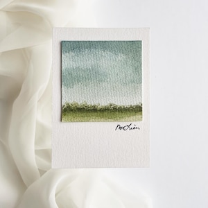 N°13. Carte originale de peinture à l'aquarelle. Personnalisez-le avec le texte de votre choix. Mini-art. Cadeau. Carte de voeux. Carte postale. 2,9 x 4,1 pouces