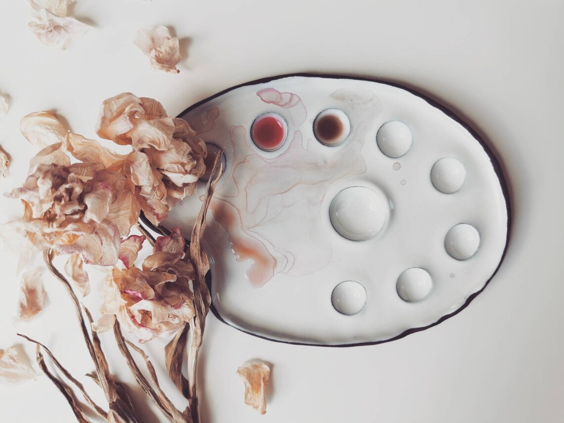 CLASSIC No. 2 / Ceramic palette for artists / suitable for Etsy