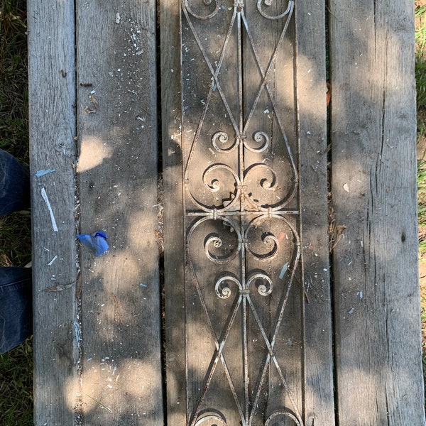 Antique German Wrought Iron Window Treatment #306