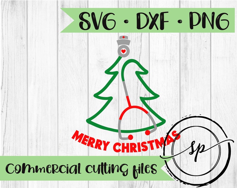 Download Stethoscope Christmas tree Svg Christmas Svg Nurse Svg DXF ...