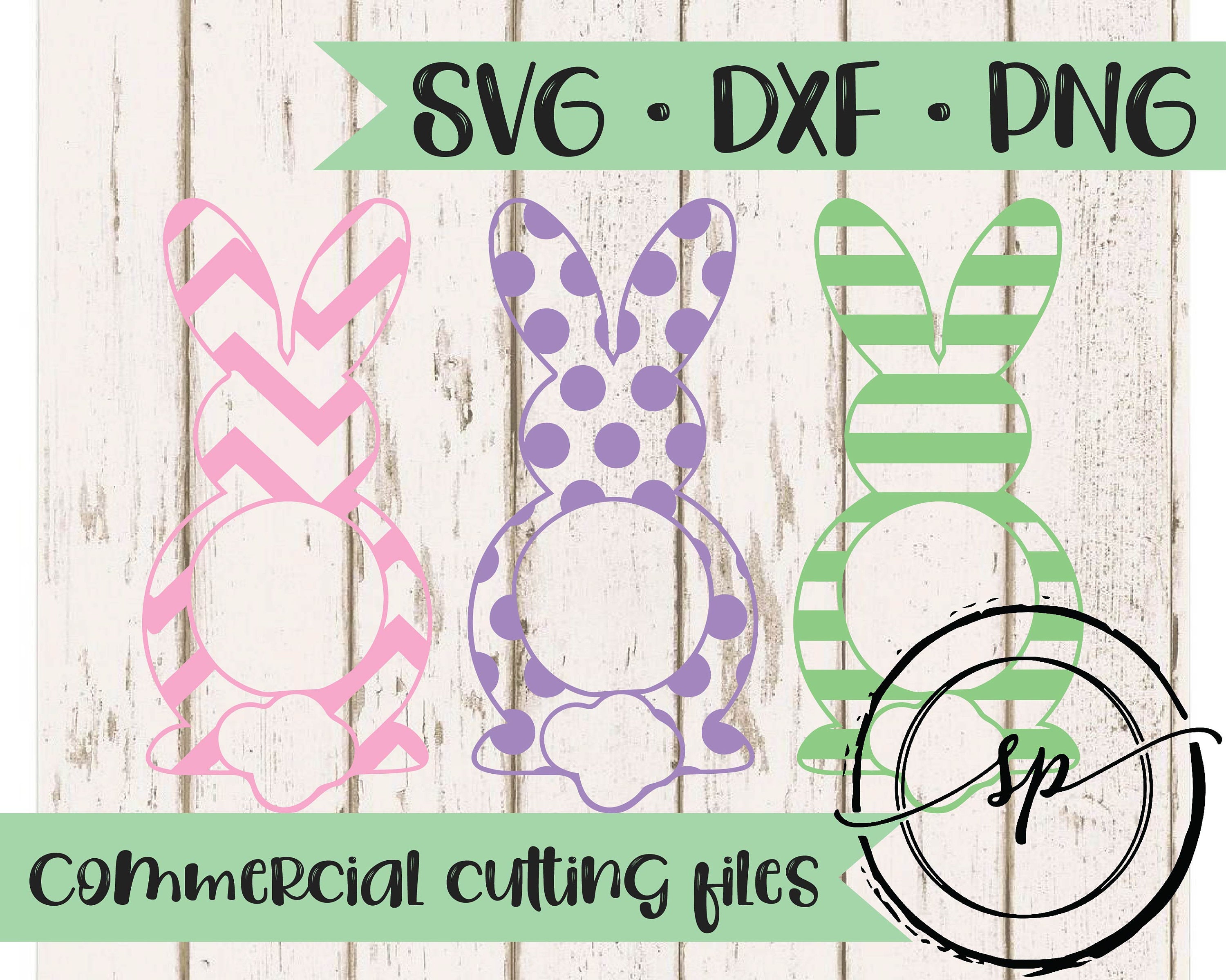 Easter Svg Monogram Frame Svg Bunny Svg Dxf Png Svg Etsy