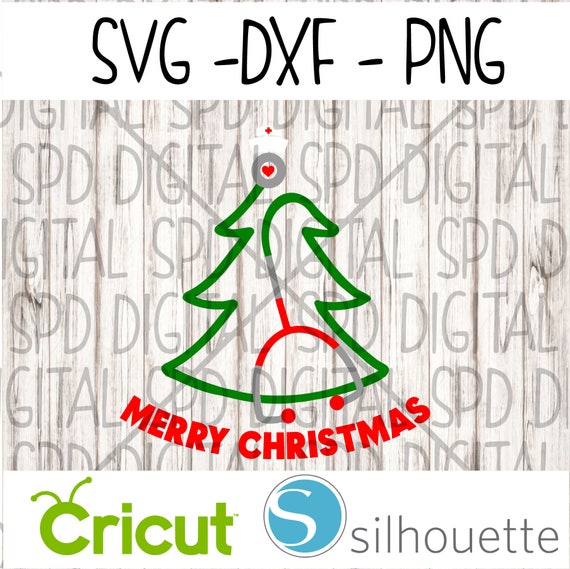 Download Stethoscope Christmas tree Svg Christmas Svg Nurse Svg DXF ...