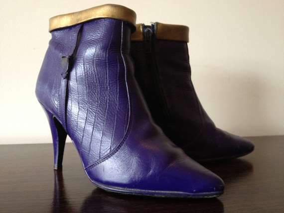 cobalt blue ankle boots uk