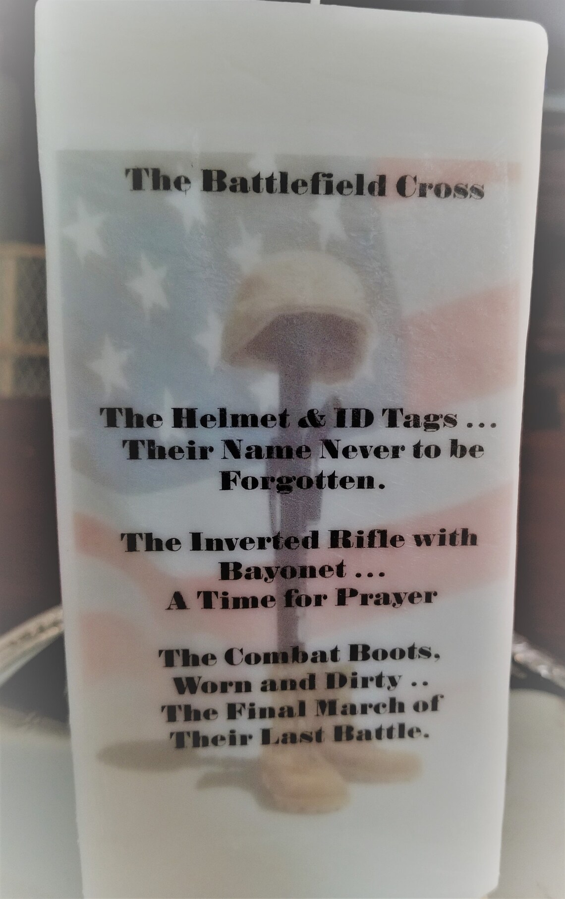Fallen Soldier Candle. Photo Candle. Personalized. Veteran Etsy