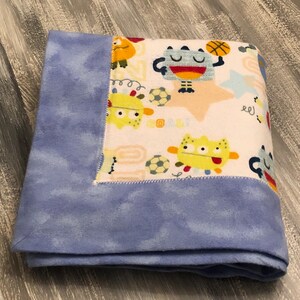 Little monster flannel baby blanket