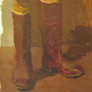 Pintura de botas, Pintura de botas cosacas, Arte histórico tradicional ucraniano, Pintura al óleo ucraniana, Arte histórico