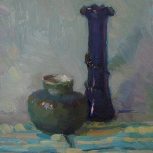 Pintura al óleo de bodegón de jarrón, Pintura de bodegones, Arte de cocina, Bodegón de taza, Bodegón de frasco de vidrio, Bodegón de plato, Decoración de cocina