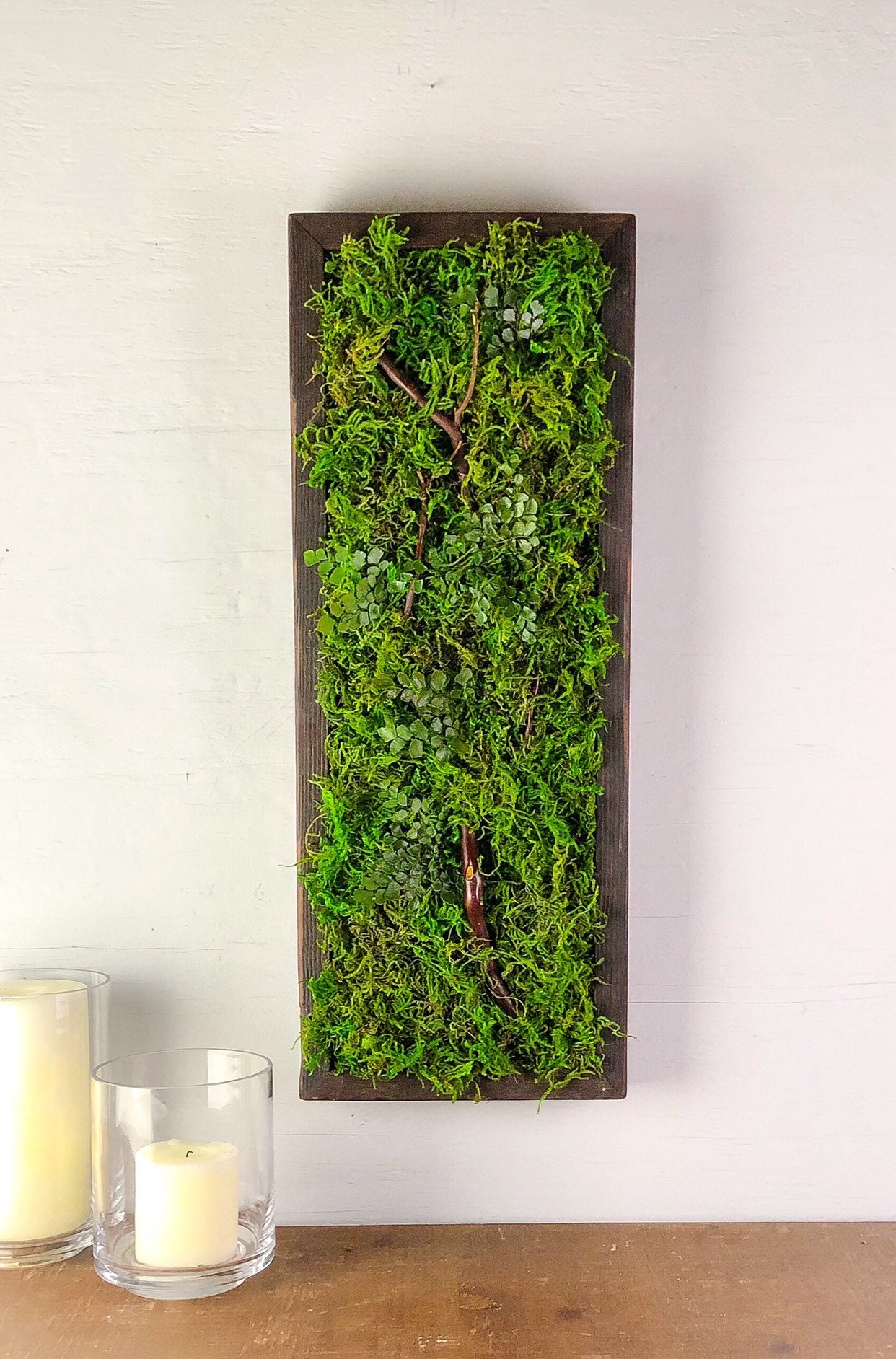 Moss Wall Hanging Large Wall Art Hanging Real Plant No Care Etsy