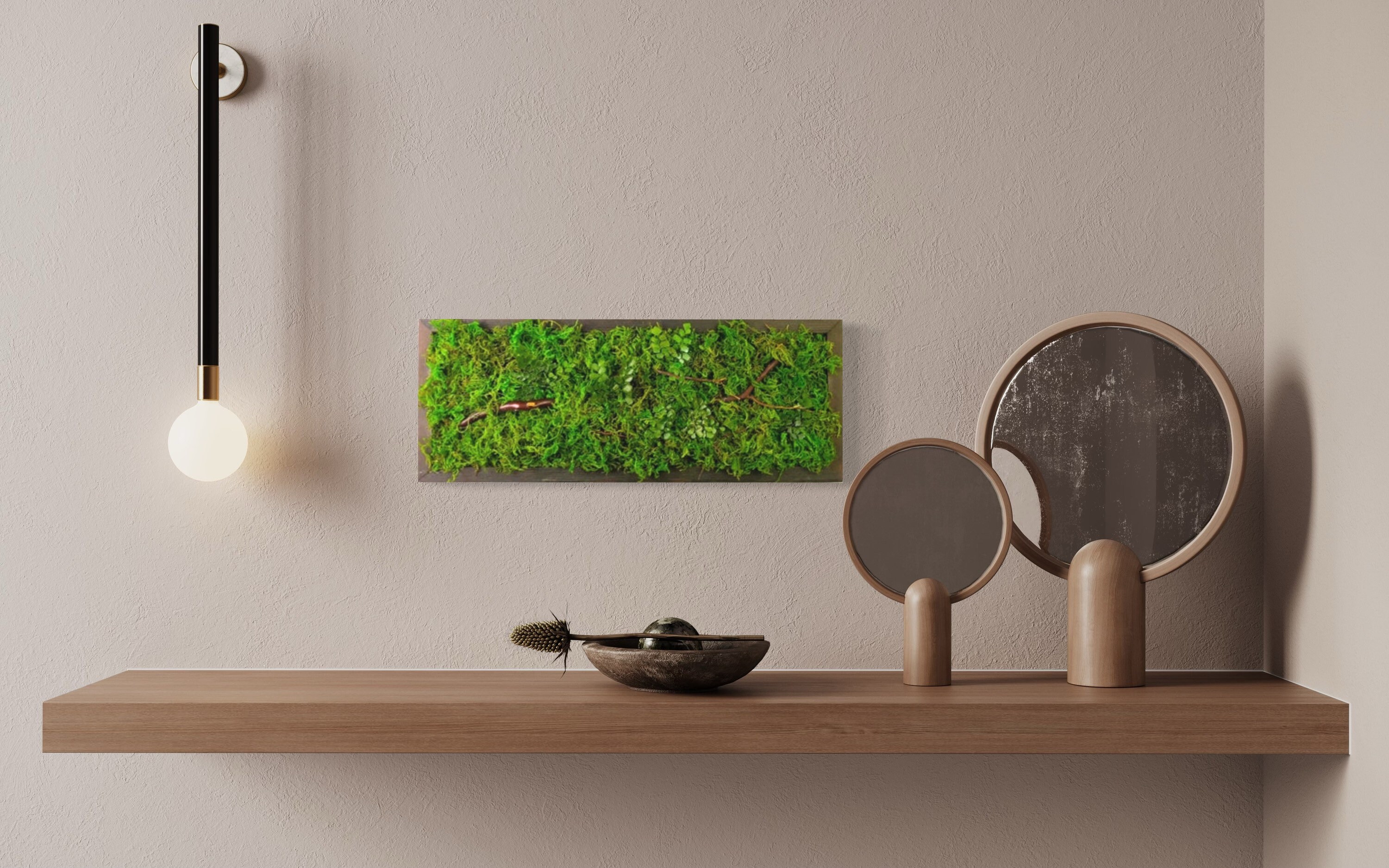 Moss Wall Hanging Large Wall Art Hanging Real Plant No Care Etsy