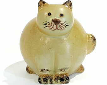 Natural Ceramic Fat Cat Scaffale BABY-SITTER Indoor Figurina Scultura Decorazione Giardino 