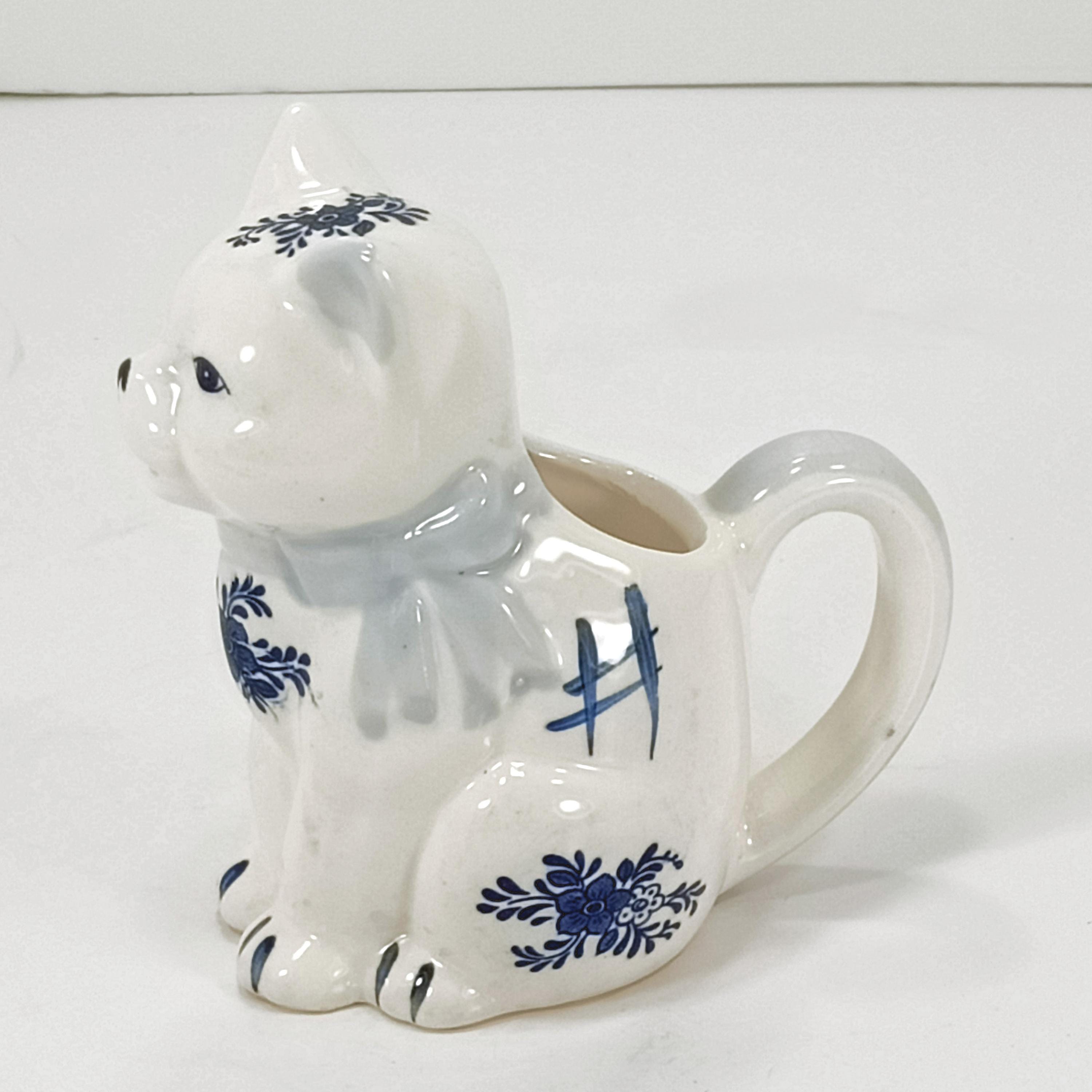 Blue and White Ceramic Pitcher Vintage - Etsy