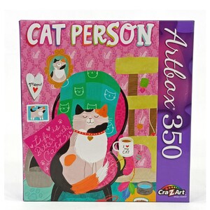 Cat Puzzle "Cat Person®" 350 Pcs Calico Cat Colorful Jigsaw Puzzle Cat Lover Puzzle Cartoon Cat Age 9+ Adult Fun Activity