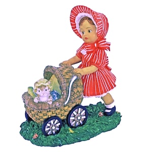 Cat Figurine: "Playing Mommy"–Kitten Baby Carriage–Vintage Patsy® ©Effanbee Doll Co.
