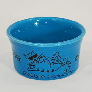 Fiestaware Dog Bowl Covers TWO (2) Yellow Fiestaware Dog Bowls