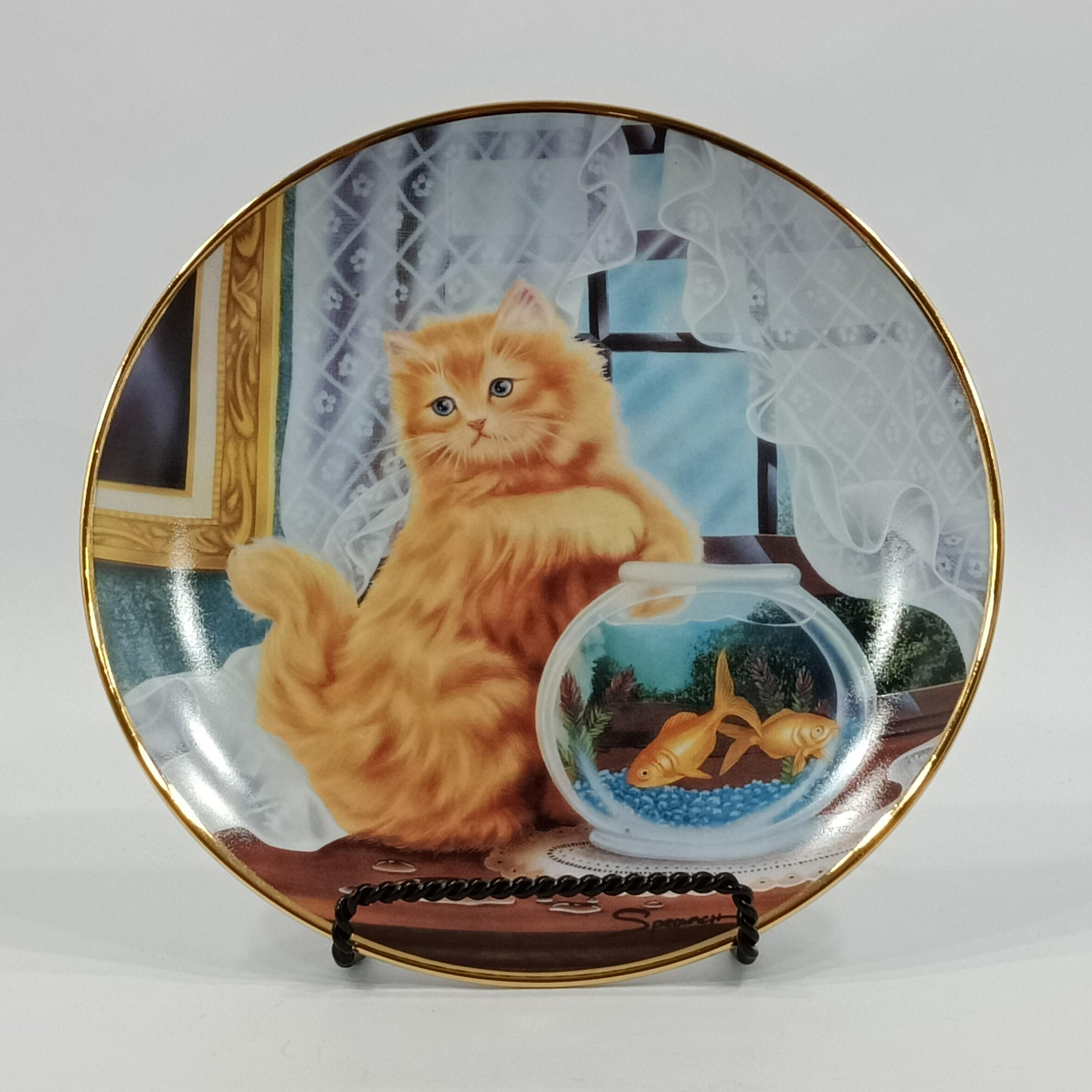 Franklin Mint Cat Plates - Etsy
