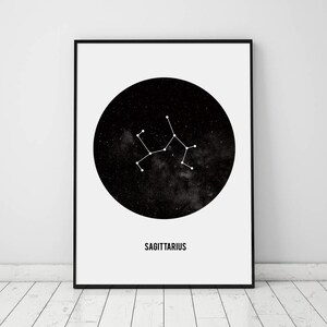 Zodiac Gift Boogschutter, Boogschutter Cadeau voor vrouwen, Boogschutter Cadeau voor mannen, Horoscoop Geschenken, Astrologie Geschenken, Boogschutter Art Prints