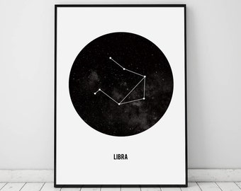 Balance Gemini Constellation Print, Zodiac Gift Libra, Libra Gift For Women, Libra Gift For Men, Horoscope Gifts Libra, Astrology Gifts Libra