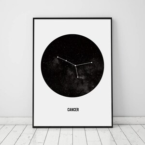 Sternzeichen Geschenk Krebs, Krebs Geschenk für Frauen, Krebs Geschenk für Männer, Horoskop Geschenke Krebs, Astrologie Geschenke Krebs, Krebs Kunstdrucke, Sternzeichen
